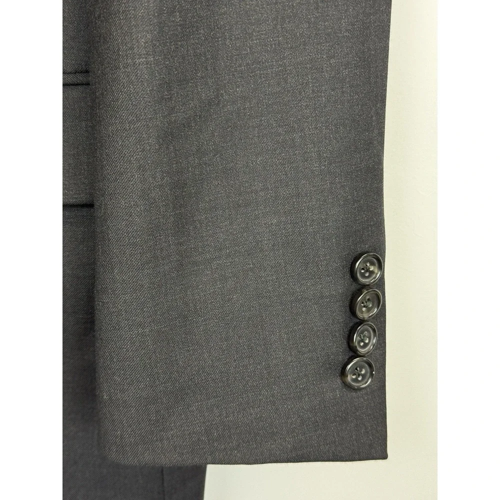 Hart Schaffner Marx‎ Mens Blazer Sport coat Jacket 40S Dark Gray Worsted Wool